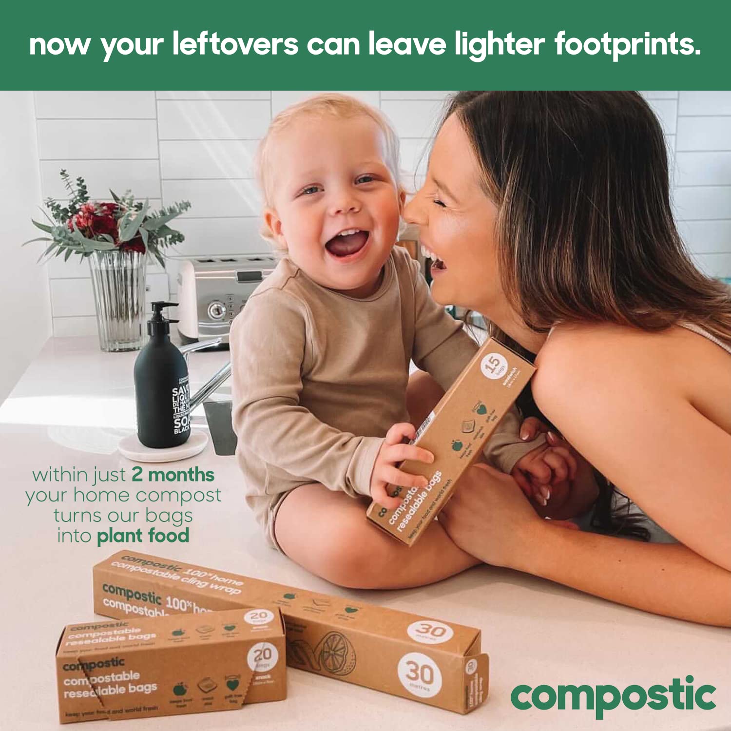 Compostable XL Sandwich Bags (100 Count)