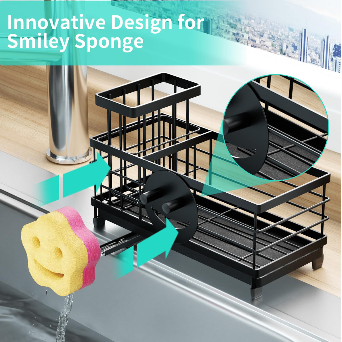 Sponge Holder for Kitchen Sink
