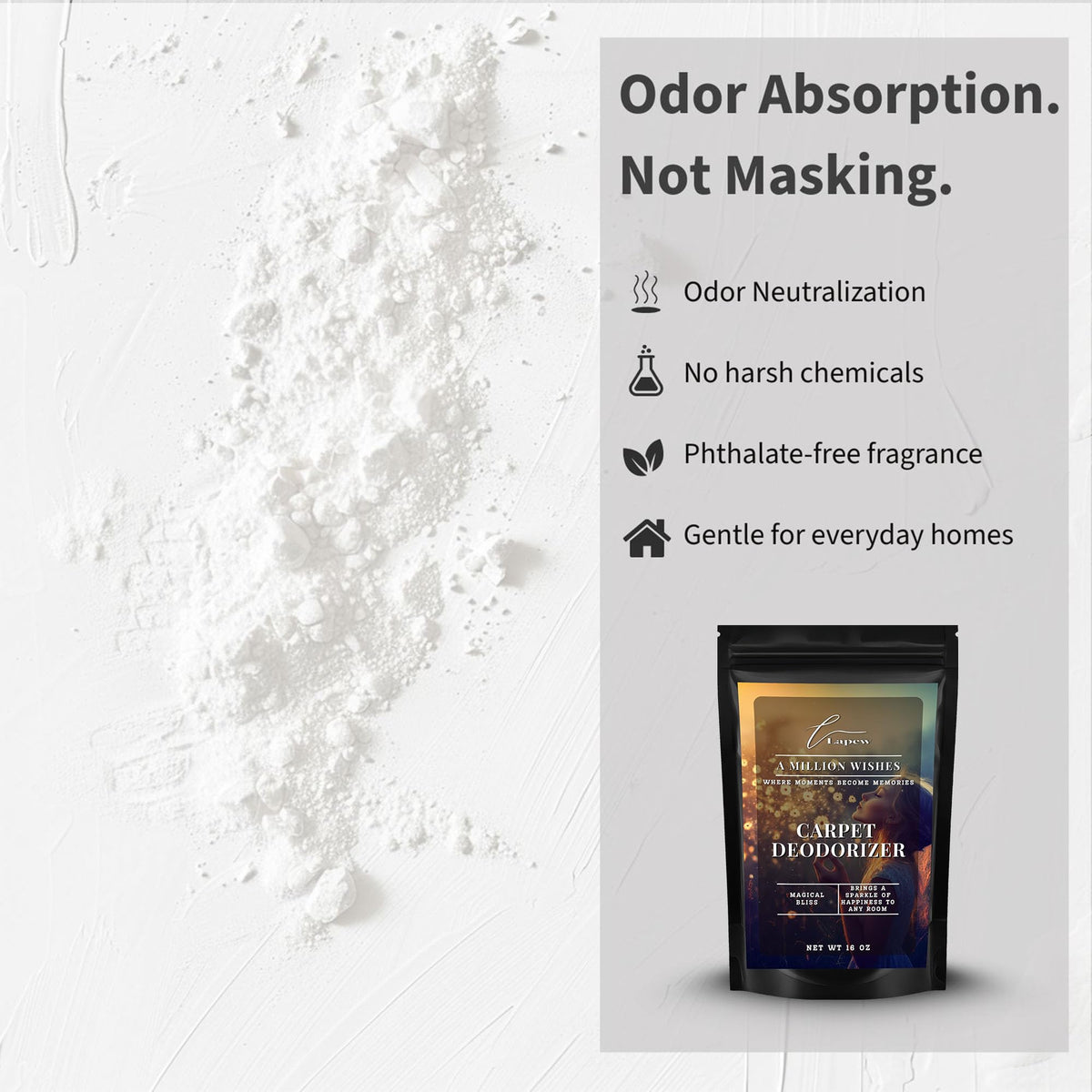 A Million Wishes Carpet Deodorizer Powder (16 Ounce)