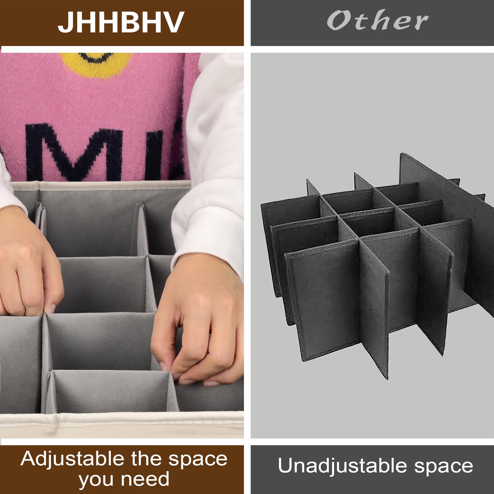 2 Pack Shoe Organizer for Closet with Adjustable Divider Shoe Storage Box (2 Count)
