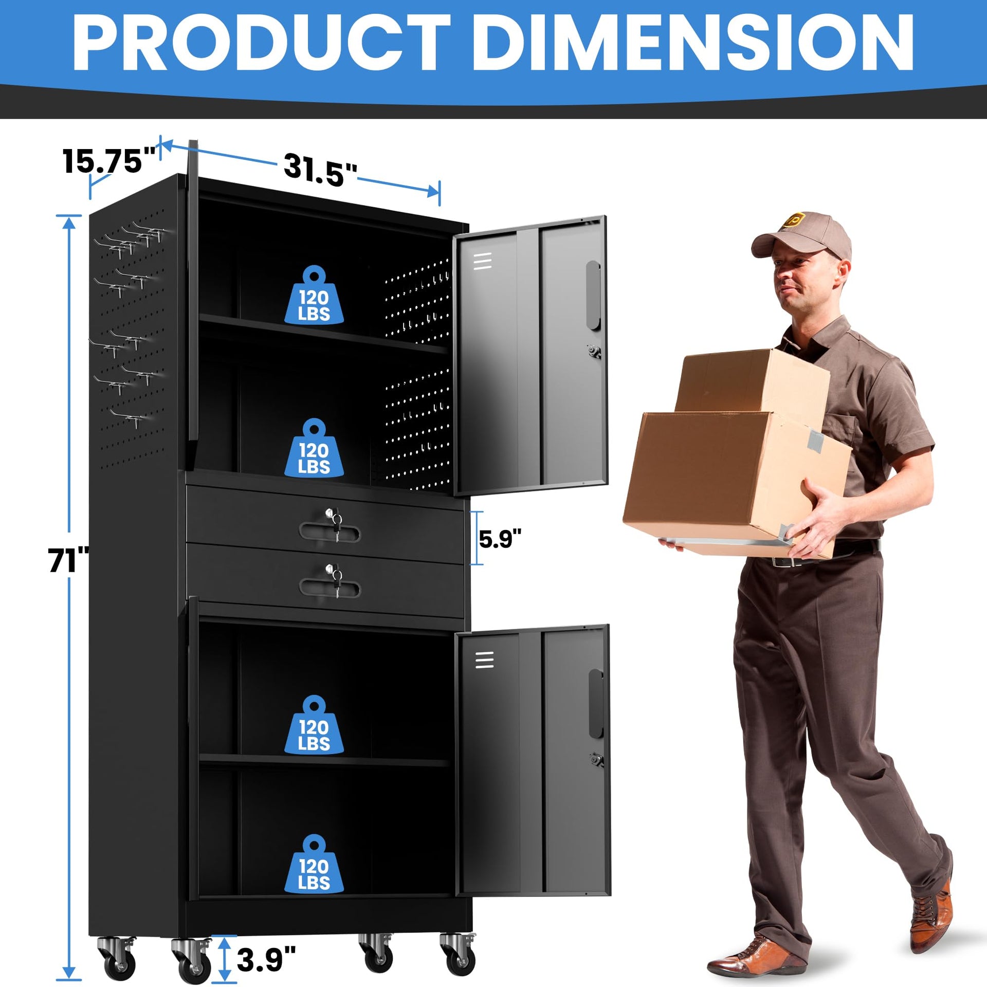 Metal Storage Cabinet for Garage