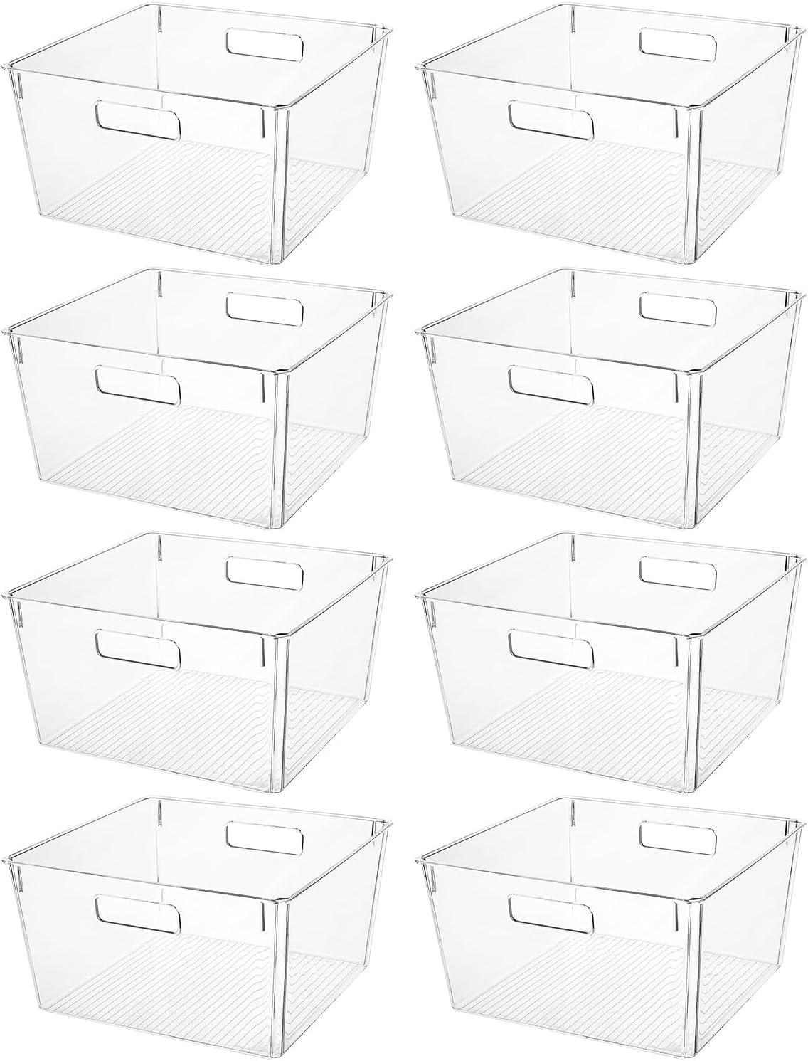 Clear Extra Large Plastic Storage Bins (8 Count)