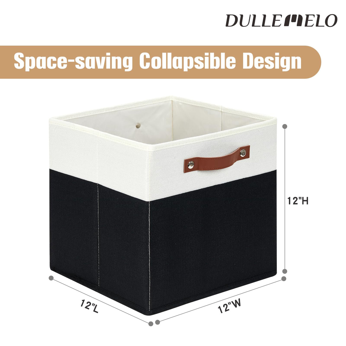 Fabric Storage Bins for Shelves (4 Count)