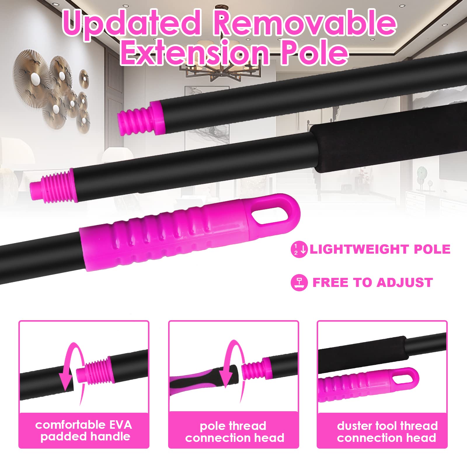 8 Foot Dusters for Cleaning (12 Count)