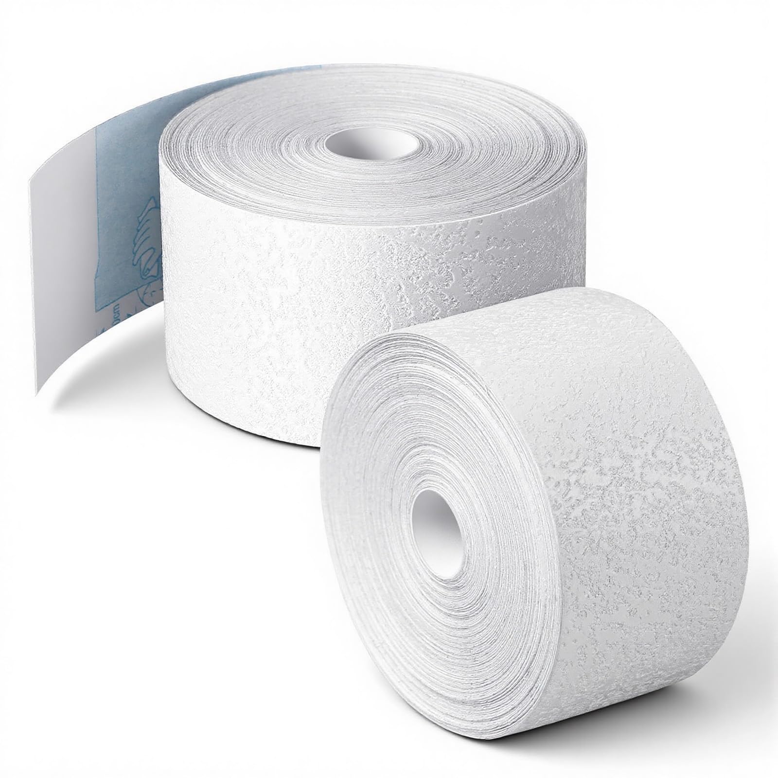 2 Pack Self Adhesive Crack Drywall Joint Repairs Tape 1.5'' x 32' Textured Roll Joint Tape Paintable for Walls Diatom Mud Finish Texture Tapes for Drywall Repair (2 Count)