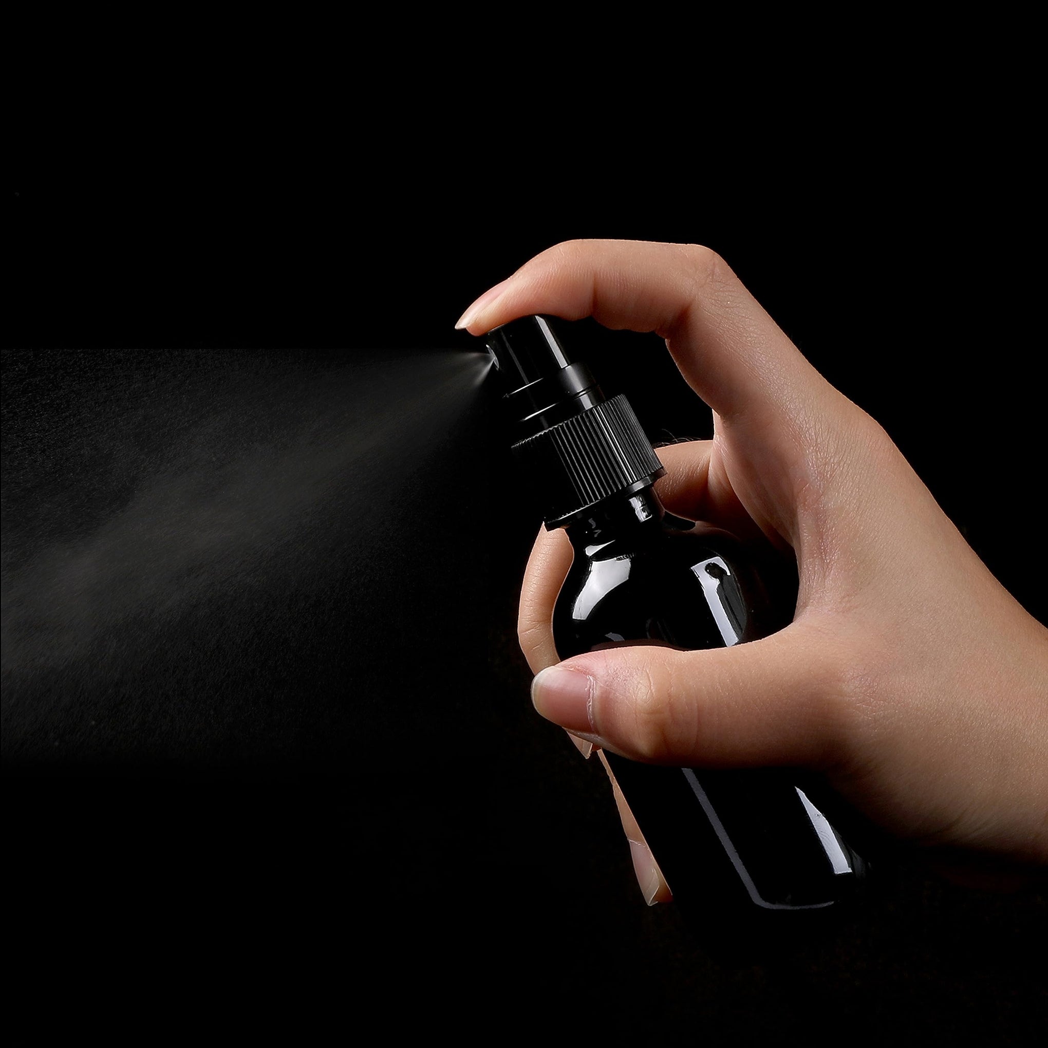 Black Glass Small Spray Bottle 2 oz 24 Packs (24 Count)