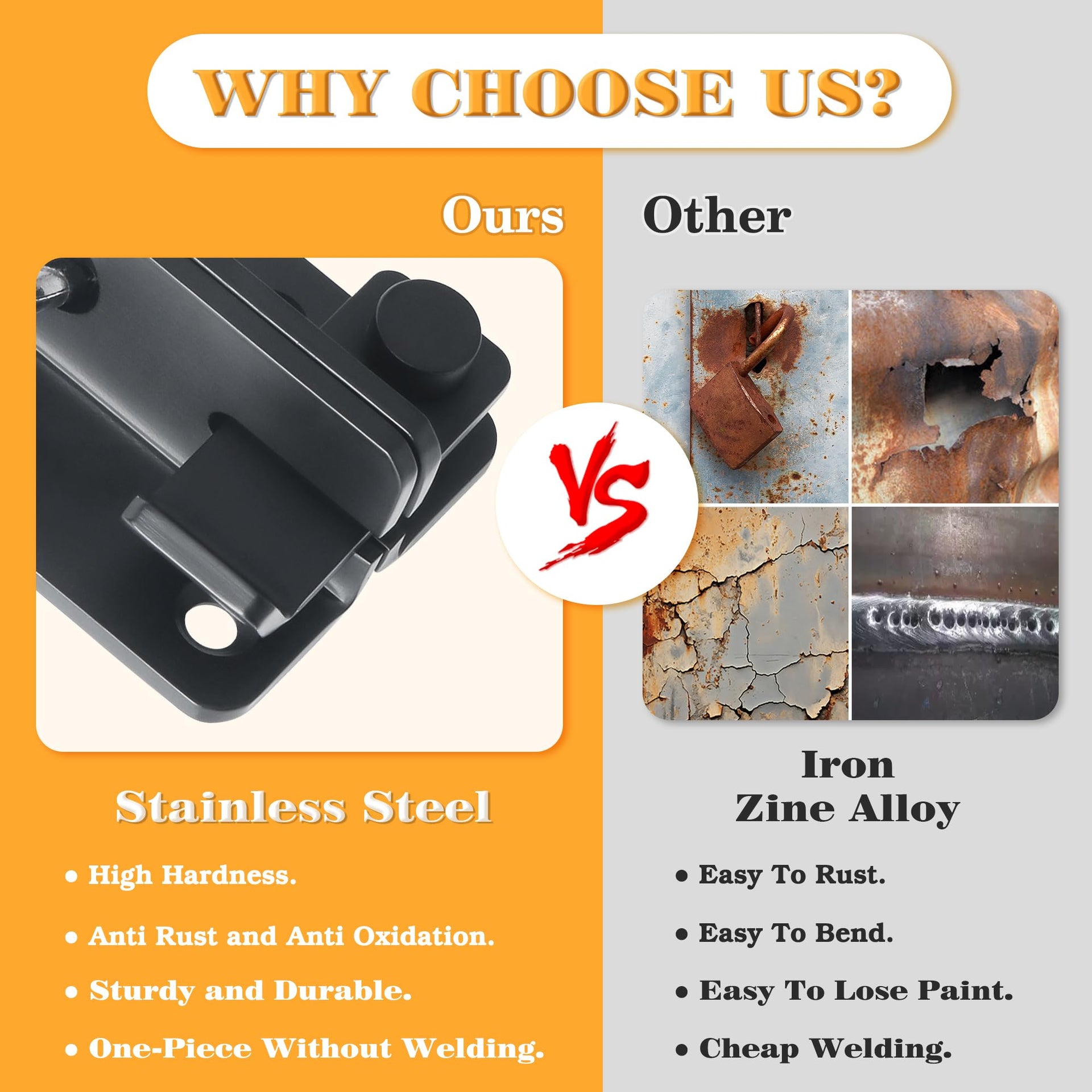 Black Flip Latch Gate Latch