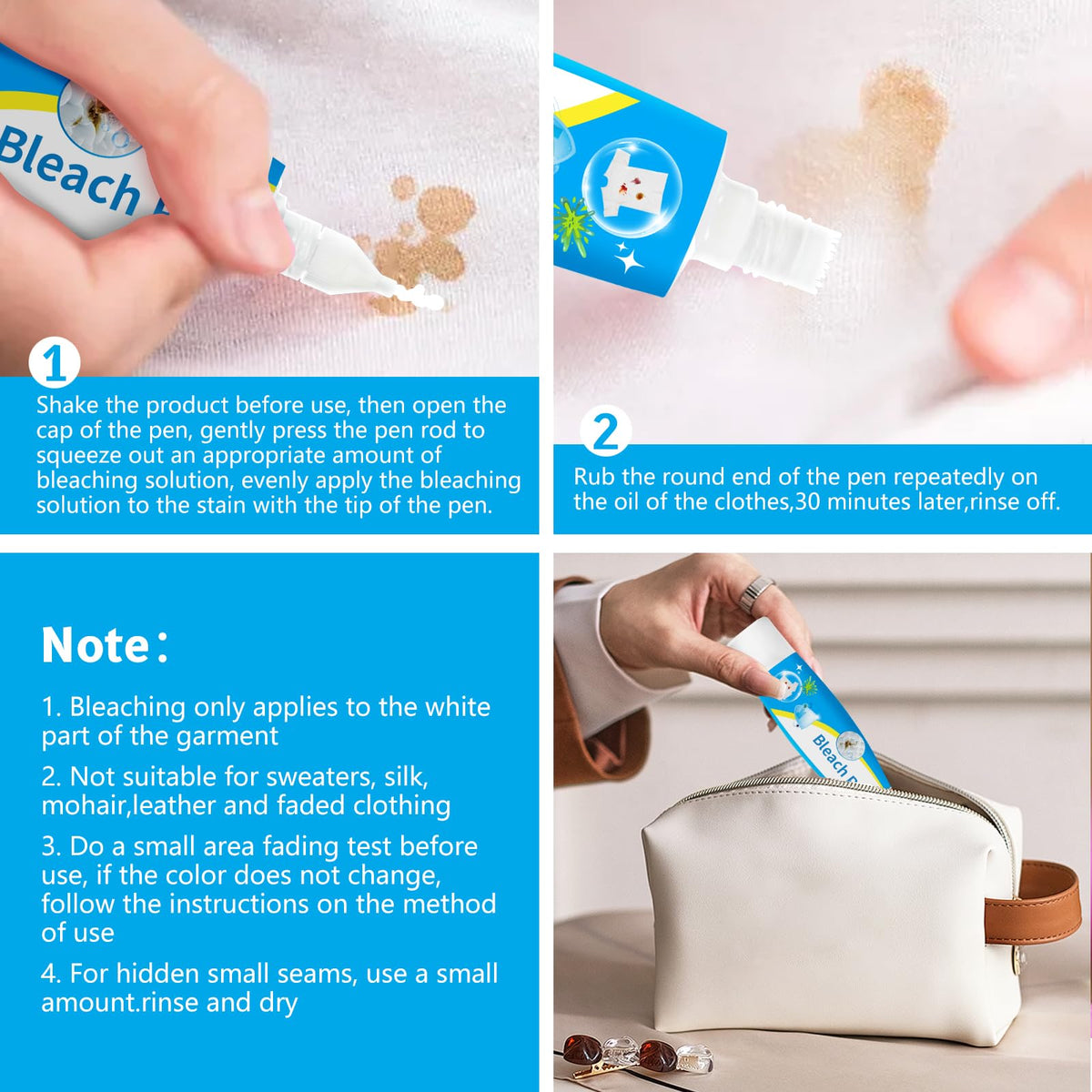 Bleach Pen Bleach gel for Clothing (3.9 Fl Oz)