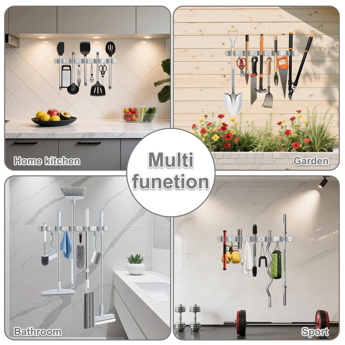 Broom Holder Wall Mount