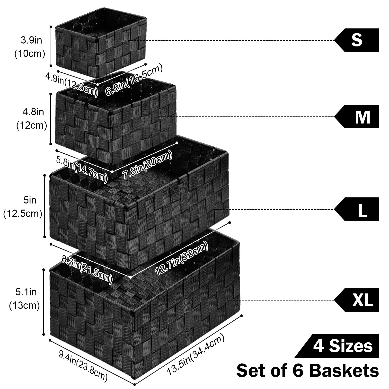Storage Baskets (6 Count)