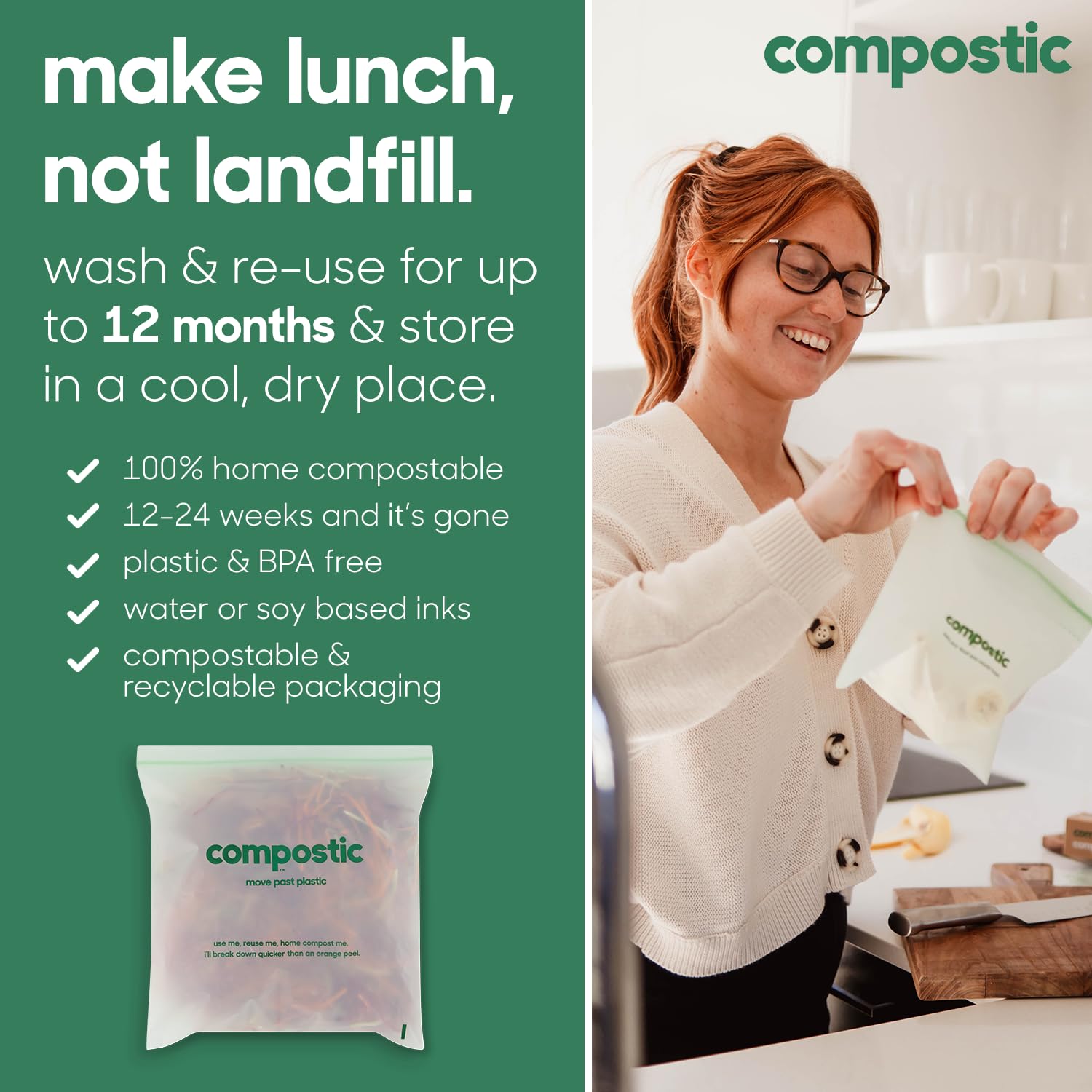 Compostable Snack Bags (200 Count)