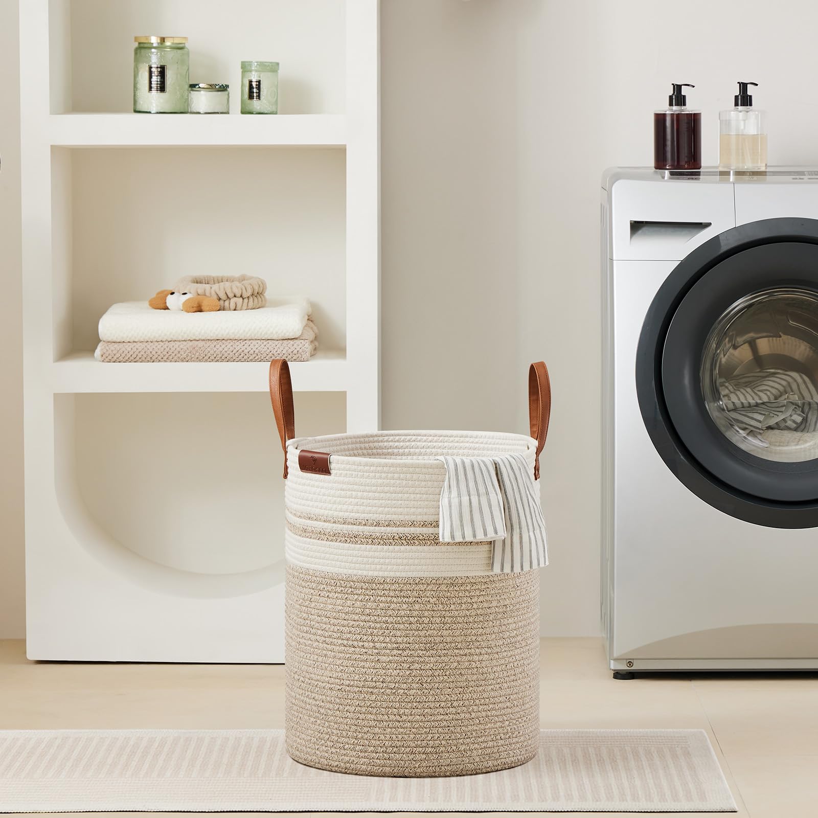 53L Tall Woven Rope Laundry Hamper (1792.1432 Fl Oz) - ModHome Supplies