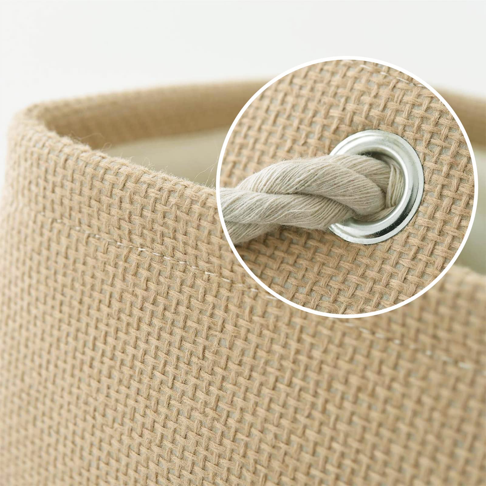 Decorative Basket Rectangular Fabric Storage Bin Organizer Basket with Handles for Clothes Storage