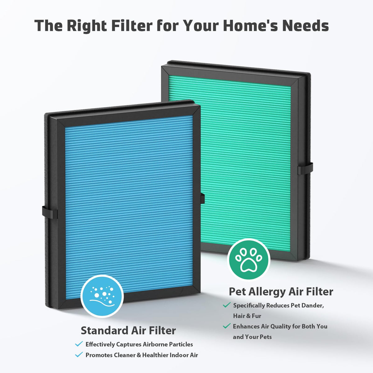 2 Pack MK04 Air Filter Replacement for Aroeve MK04 (2 Count)