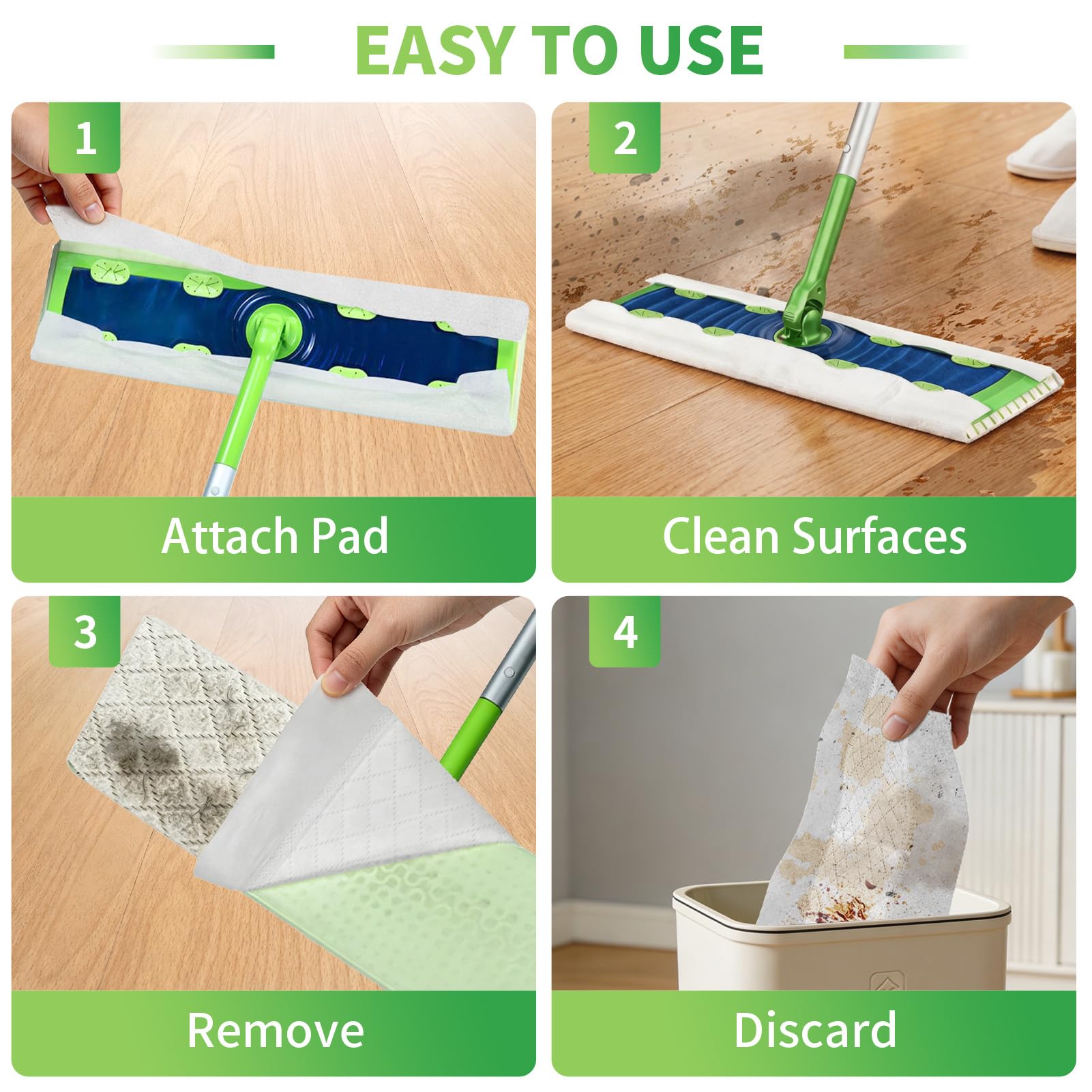20 Count XL Wet Pads Refills Compatible with Swiffer XL Mop