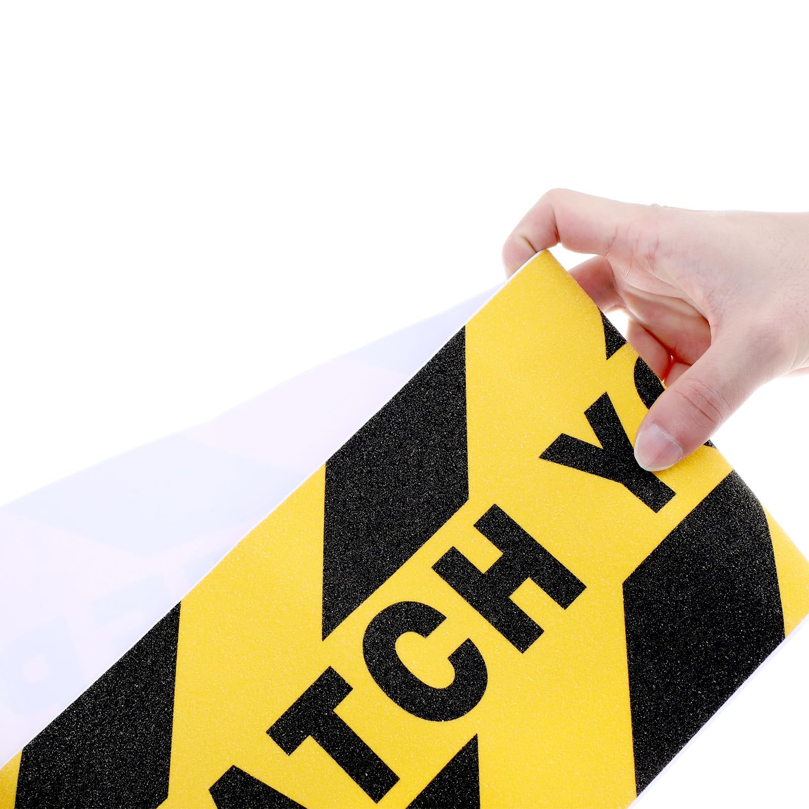 12 Pieces Watch Your Step Floor Stickers Anti Slip Abrasive Safety (12 Count)