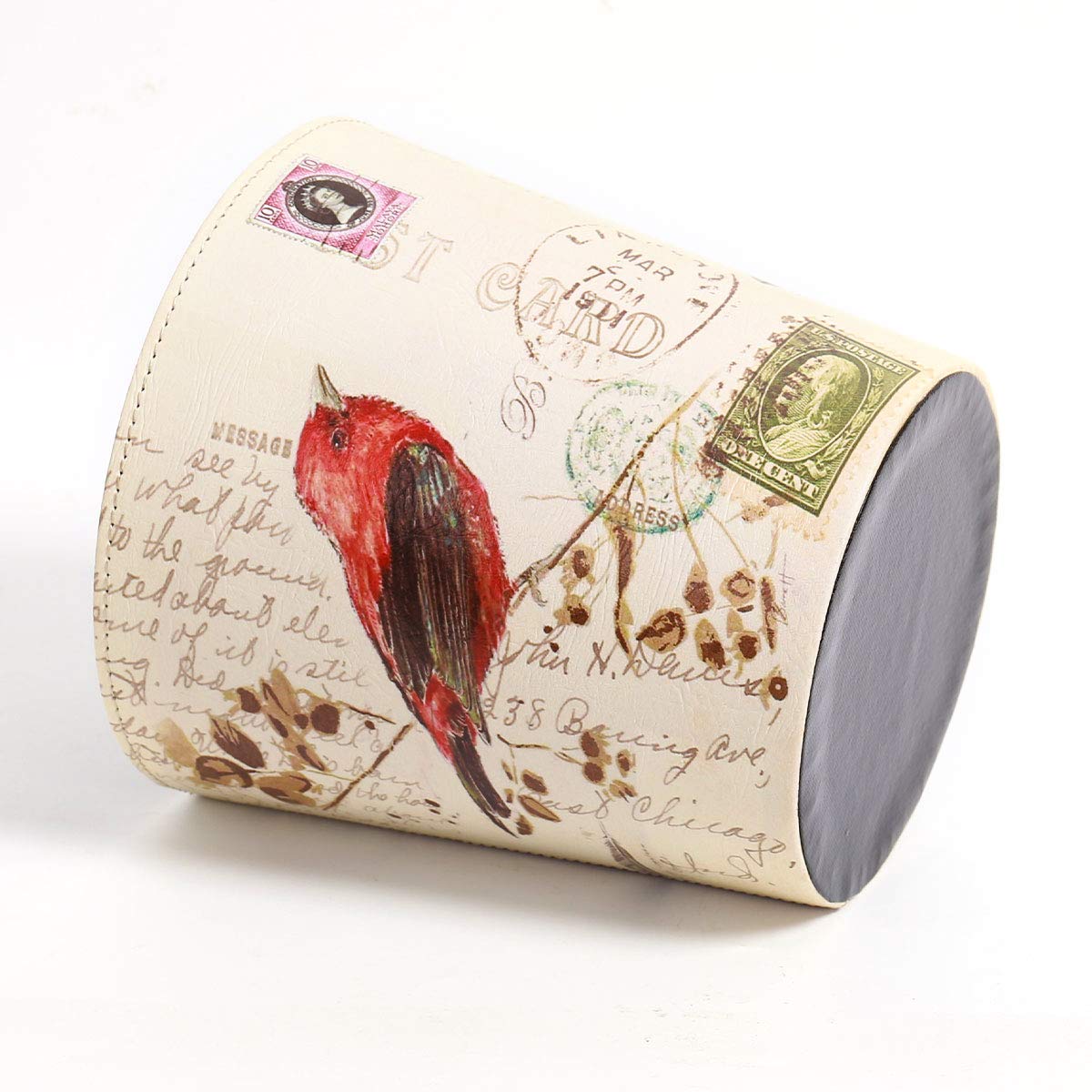PU Leather Small Trash Can Wastebasket