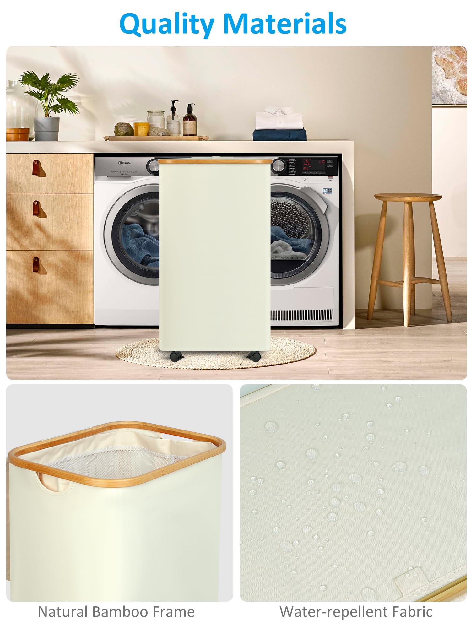 Laundry Basket with Wheels
