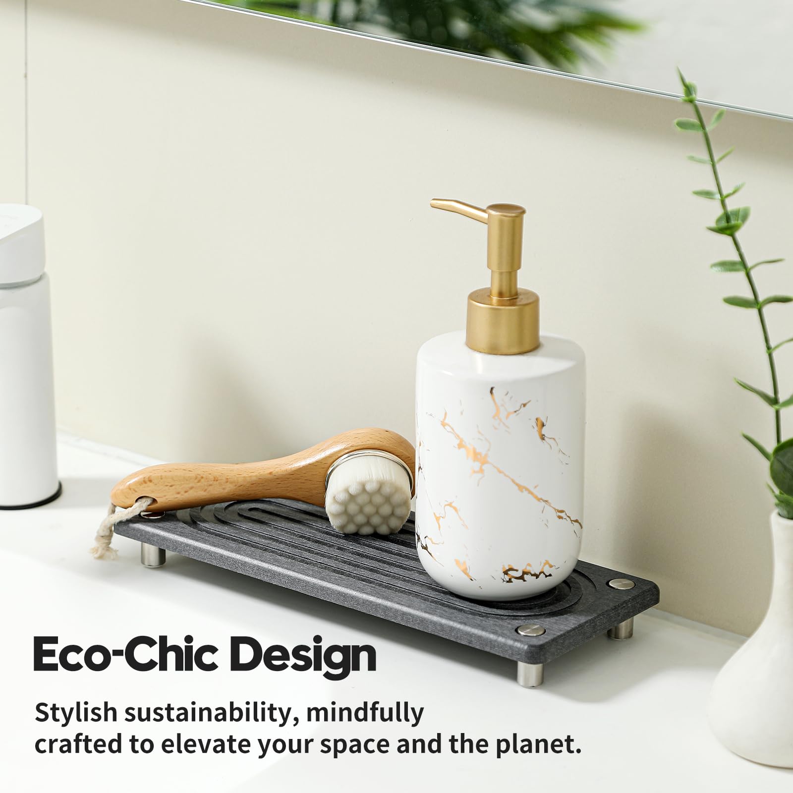 Water Absorbing Stone Sink Caddy Kitchen Sink Organizer Tray