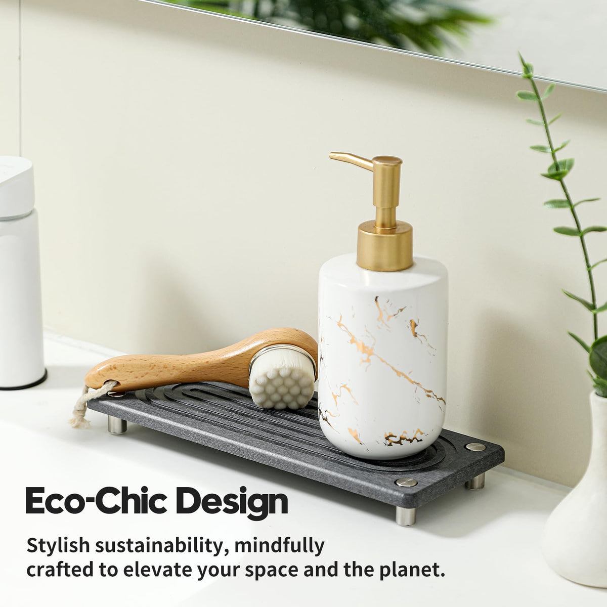 Water Absorbing Stone Sink Caddy Kitchen Sink Organizer Tray