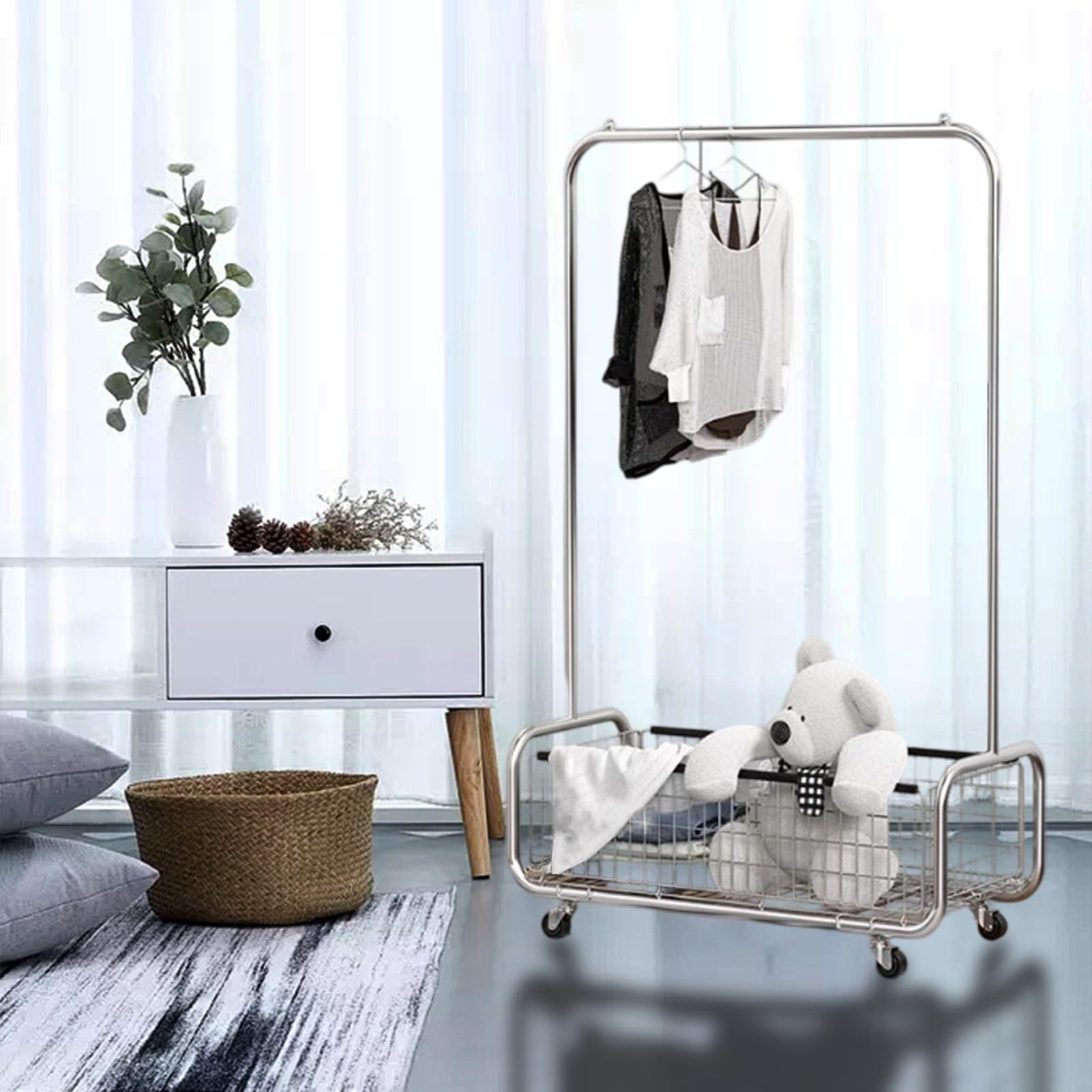 Garment Rack With Storage Baskets (3.33 Count)