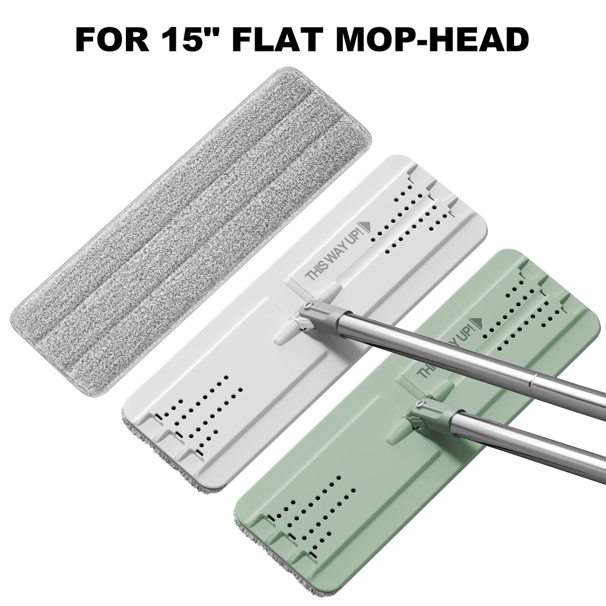 Microfiber Flat Mop Pads for 13" Flat Mop System (4 Count)