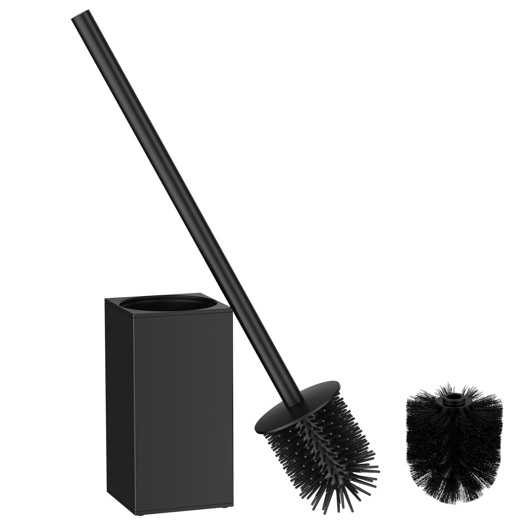 Stainless Steel Toilet Bowl Brush Scrubber and Holder Set Short