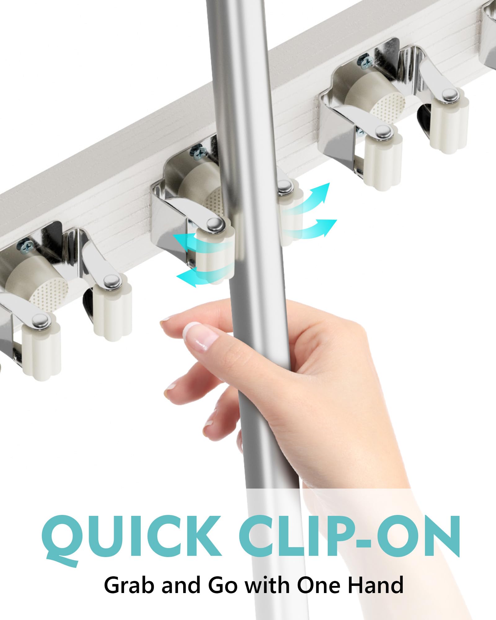Mop and Broom Holder Wall Mount
