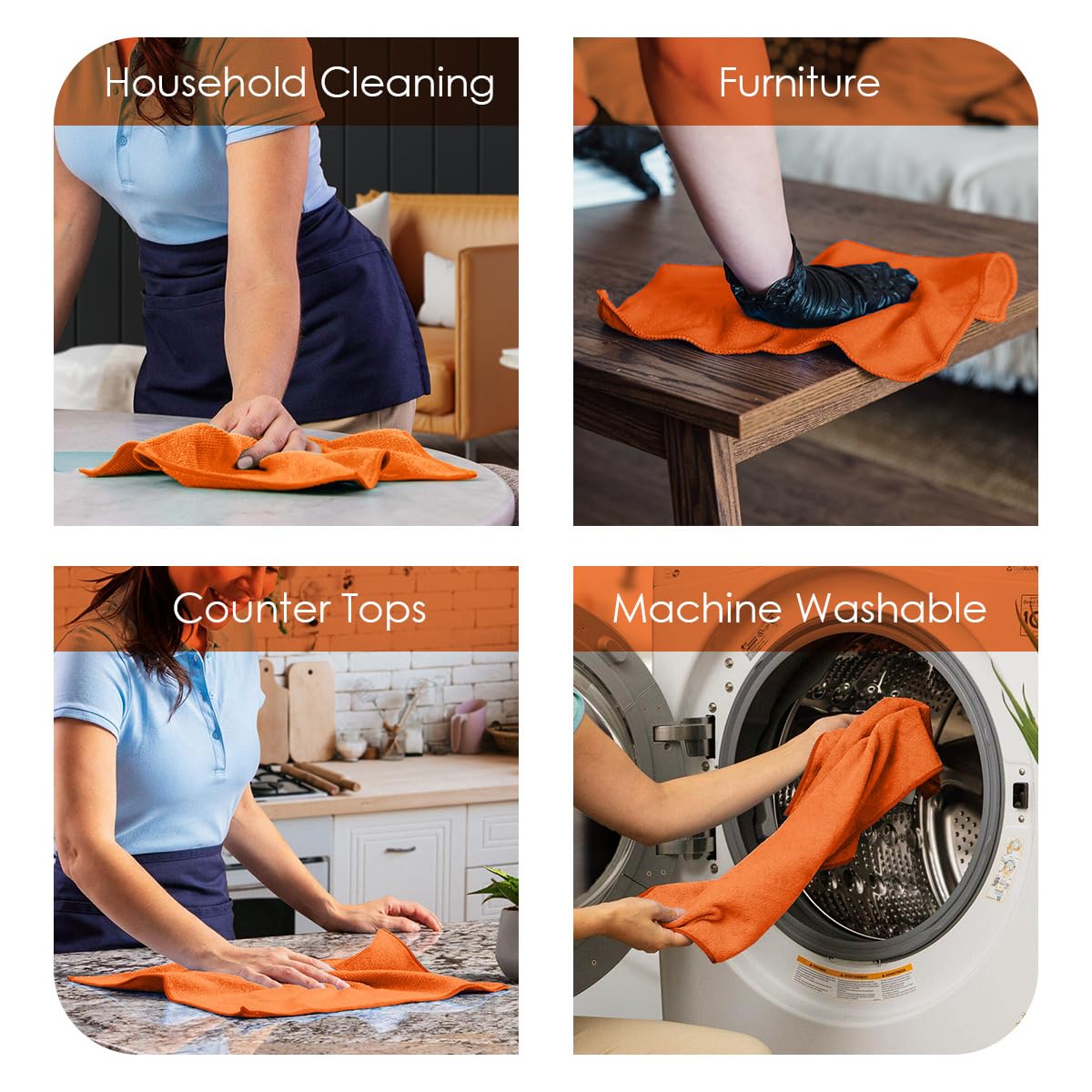 Microfiber Cleaning Cloths (12 Count)
