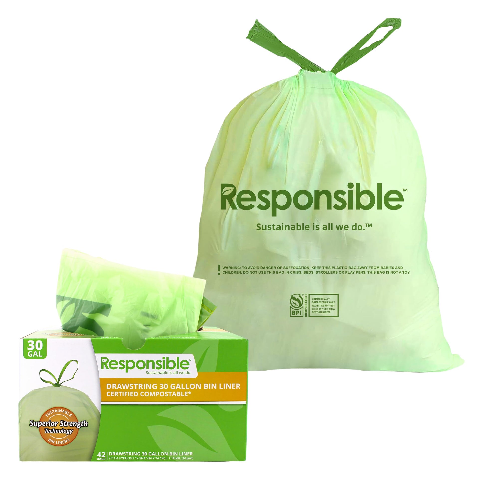 Kitchen Bin Liners (42 Count)
