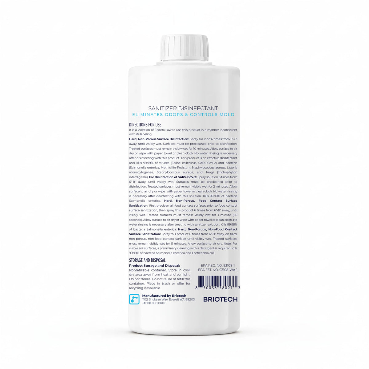 Sanitizer Disinfectant Hypochlorous Spray (32 Fl Oz)