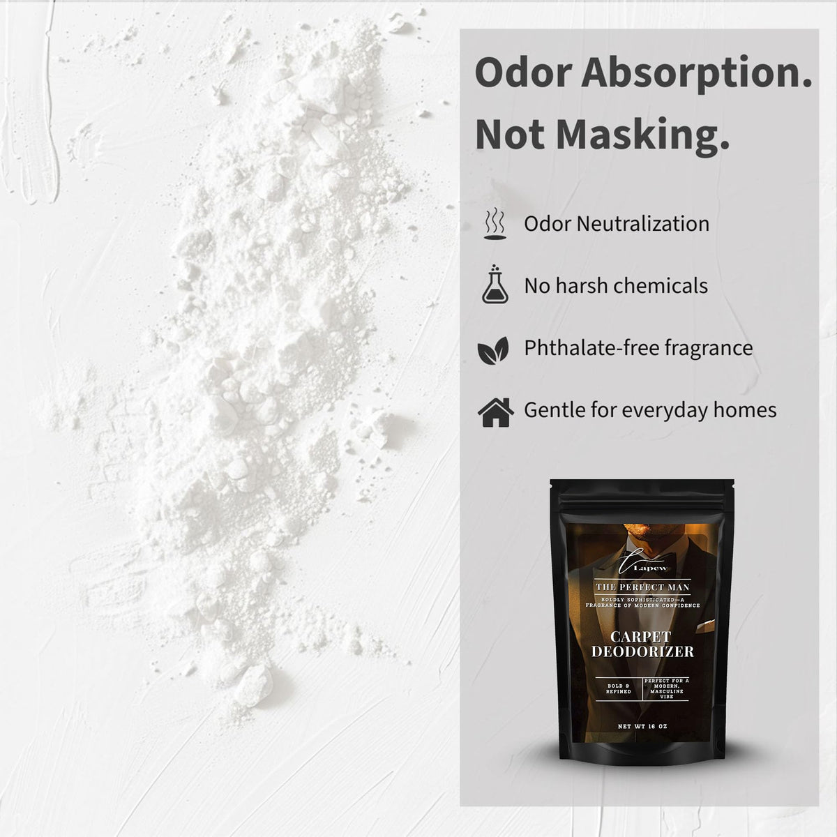 The Perfect Man Carpet Deodorizer Powder (16 Ounce)