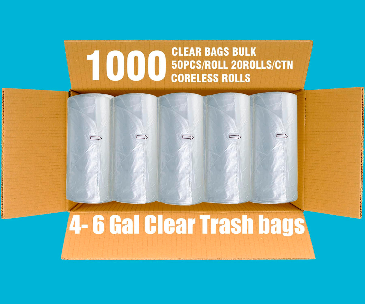 4 6 Gallon Trash Bags (1000 Count)