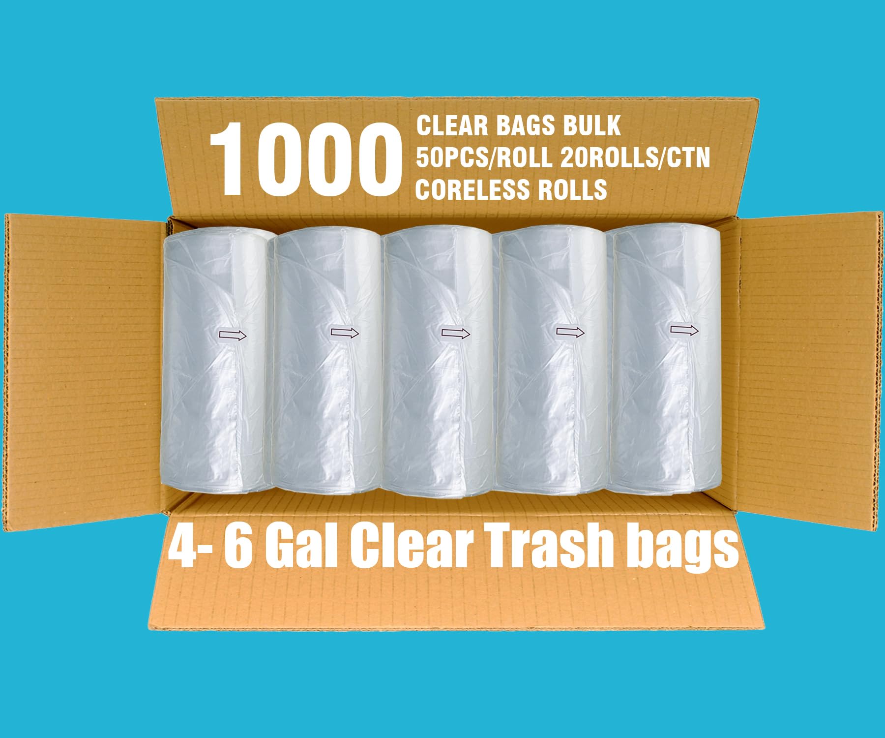 4 6 Gallon Trash Bags (1000 Count)