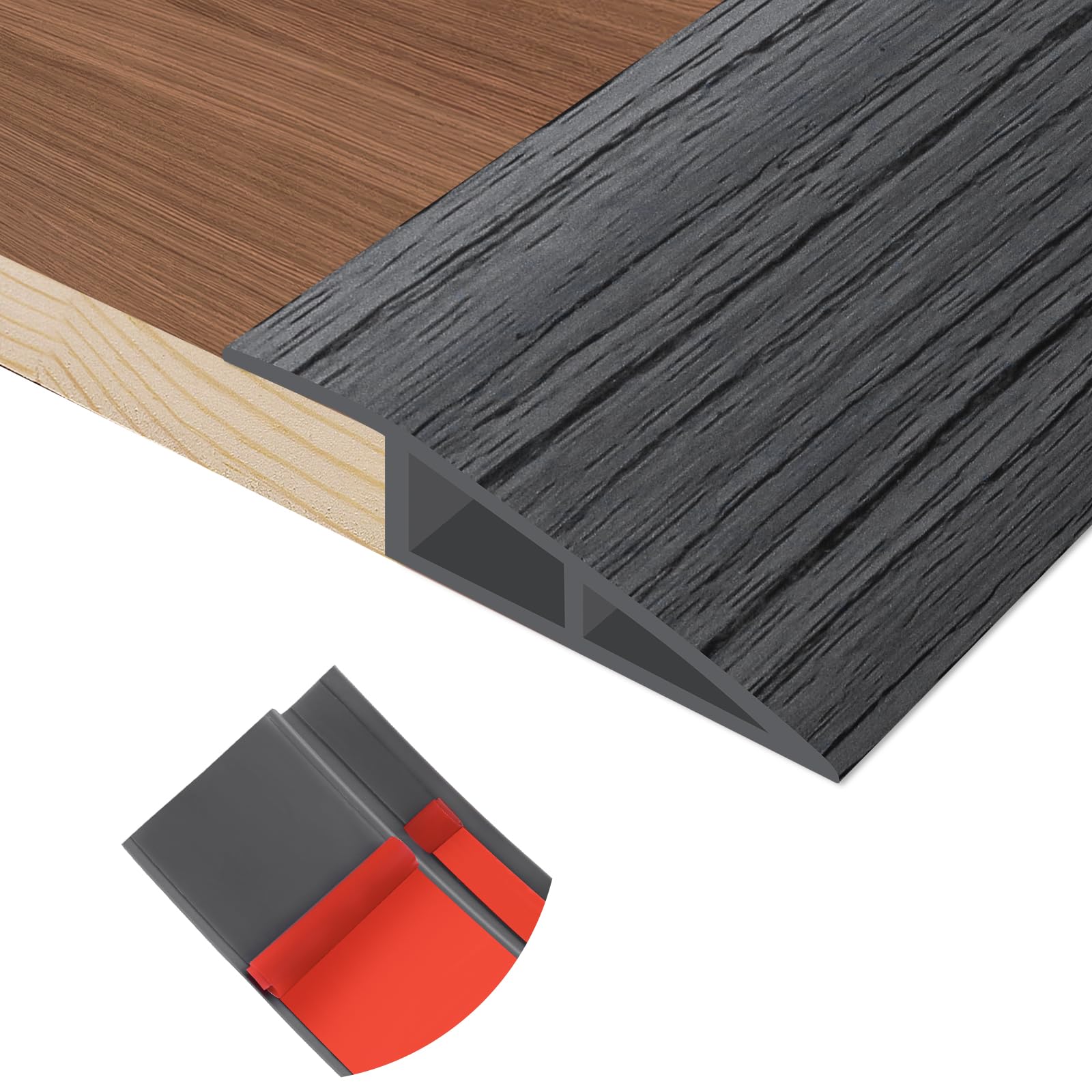 Floor Transition Strip Self Adhesive Vinyl Door Threshold Strip (6.6 Foot)