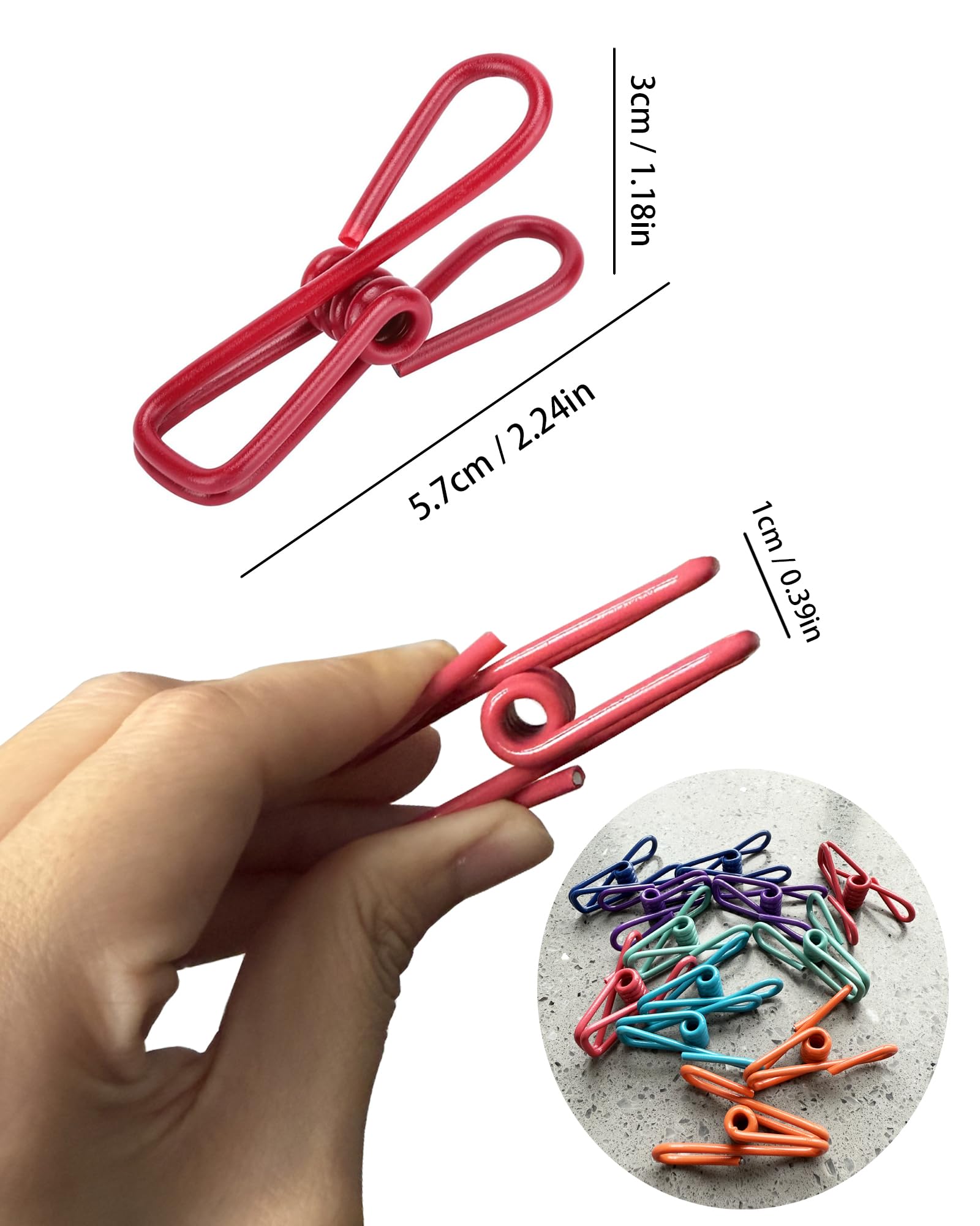 2in Chip Bag Clips 20 Pack Multipurpose Metal Clips (20 Count)