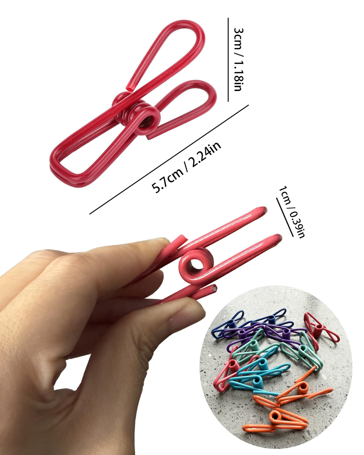 2in Chip Bag Clips 20 Pack Multipurpose Metal Clips (20 Count)