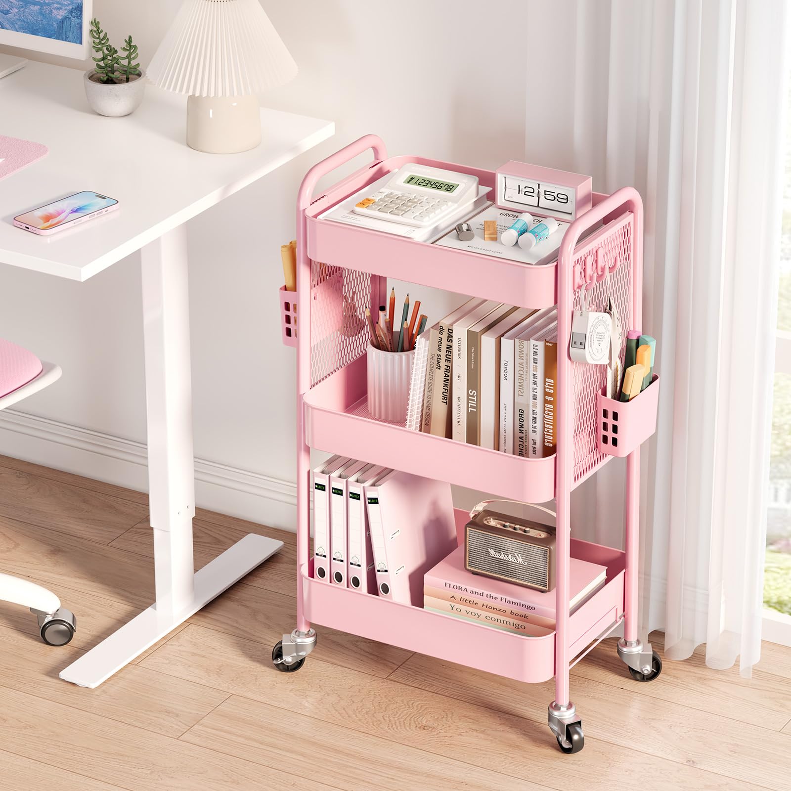 3 Tier Rolling Cart Storage Organizer