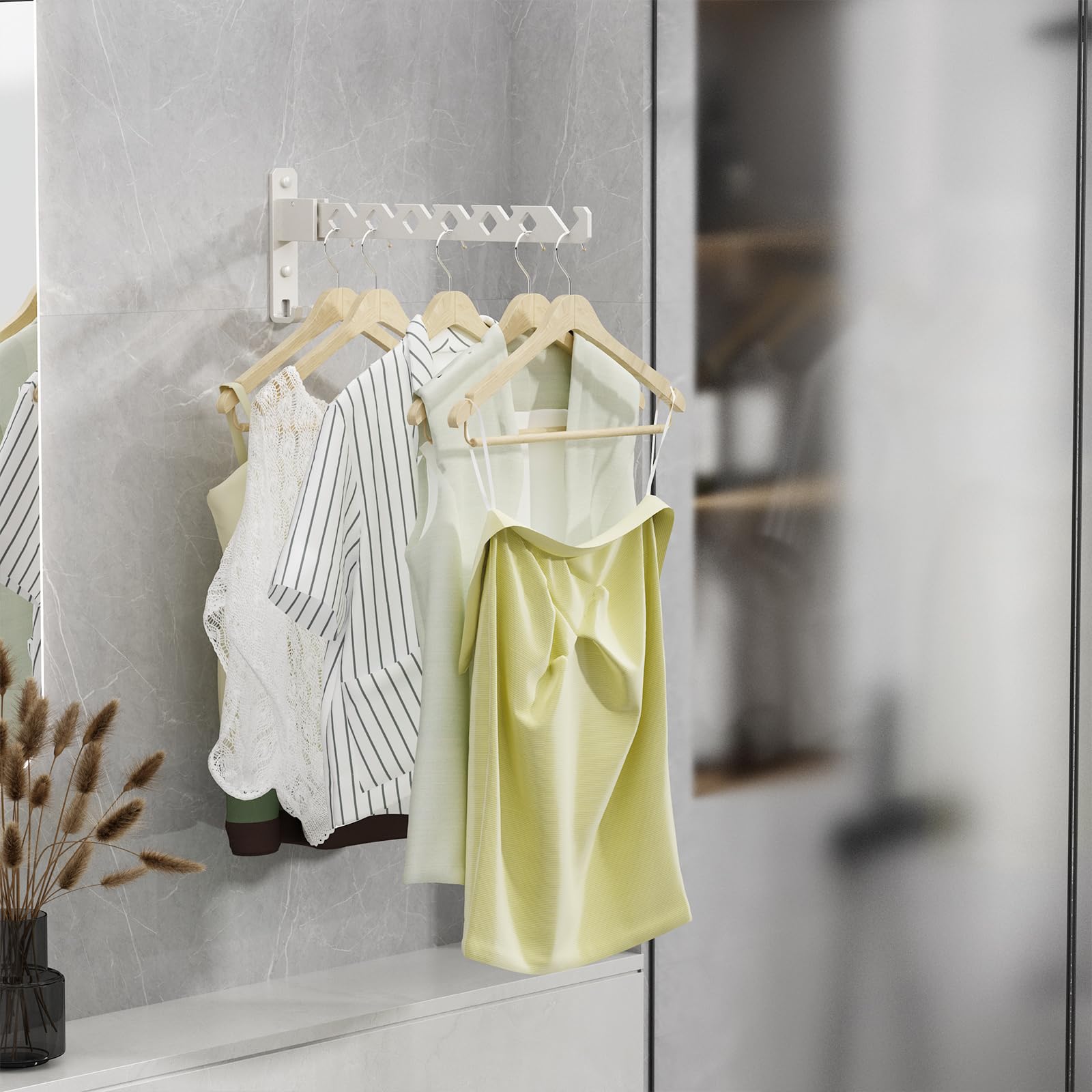 Wall Mounted Clothes Drying Rack (7.2 Ounce)
