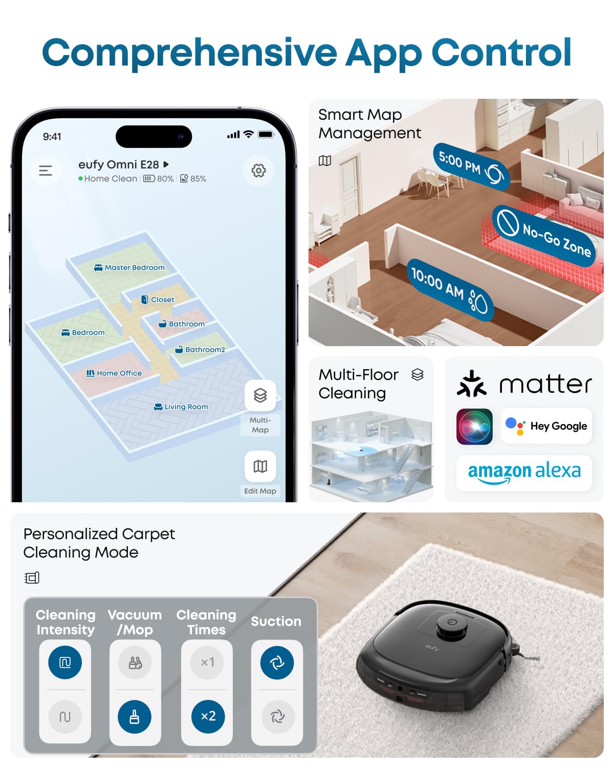E28 Robot Vacuum and Mop