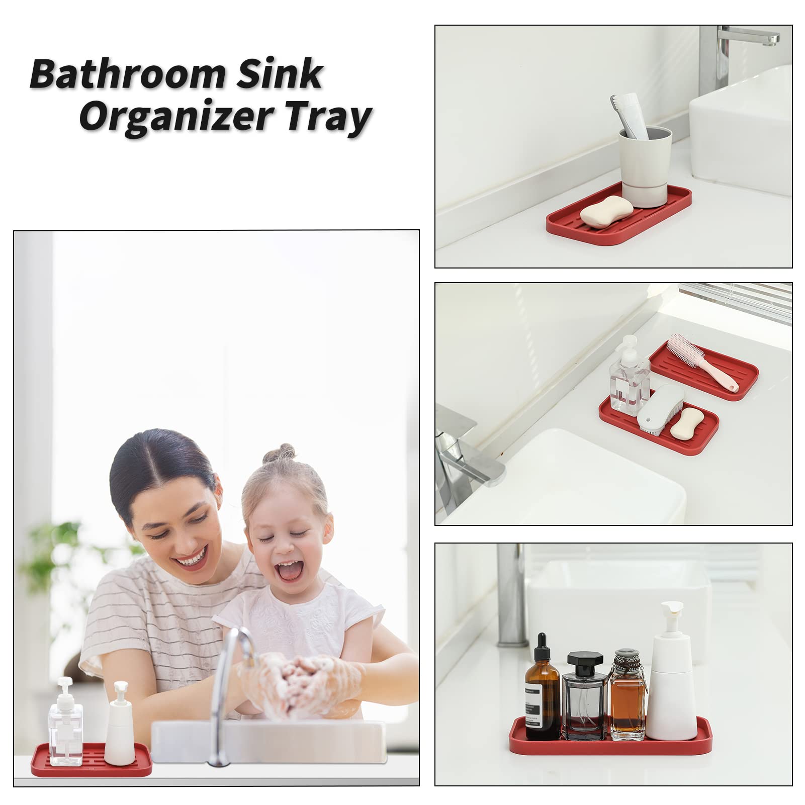 Silicone Kitchen Sink Organizer Tray for Multiple Usage