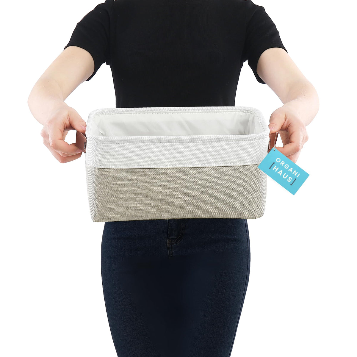 12x8in Canvas Storage Baskets (6 Count)