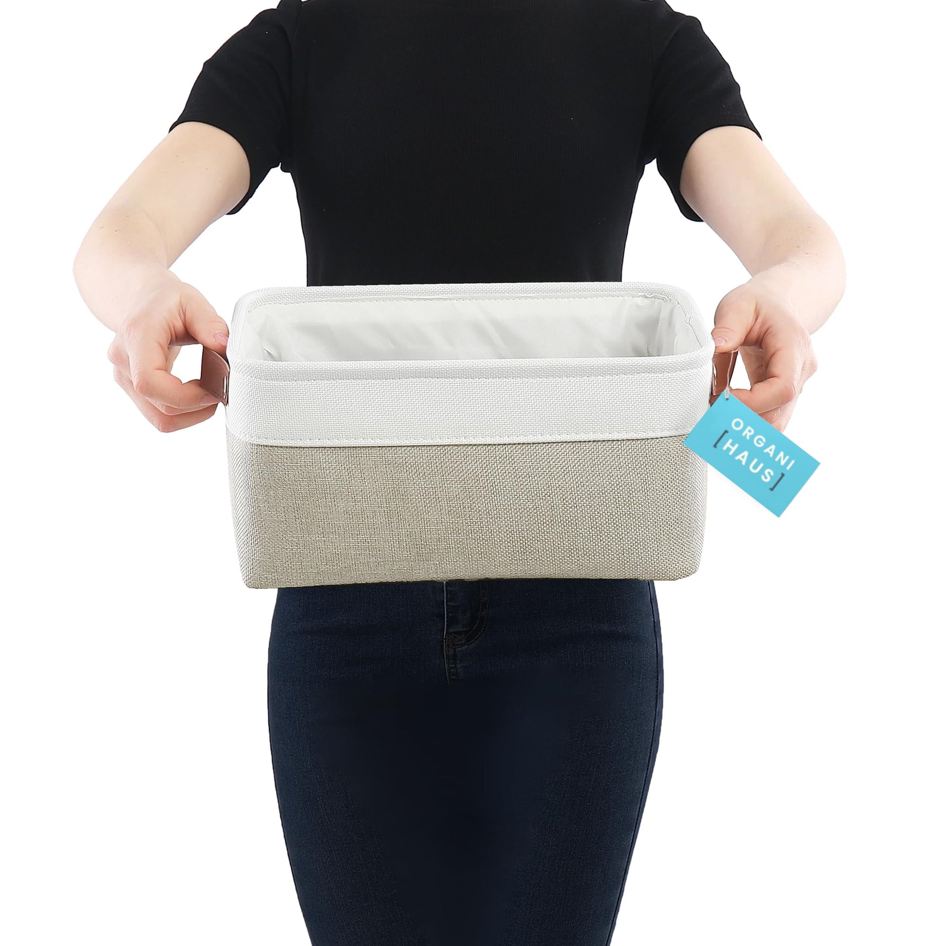 12x8in Canvas Storage Baskets (3 Count)