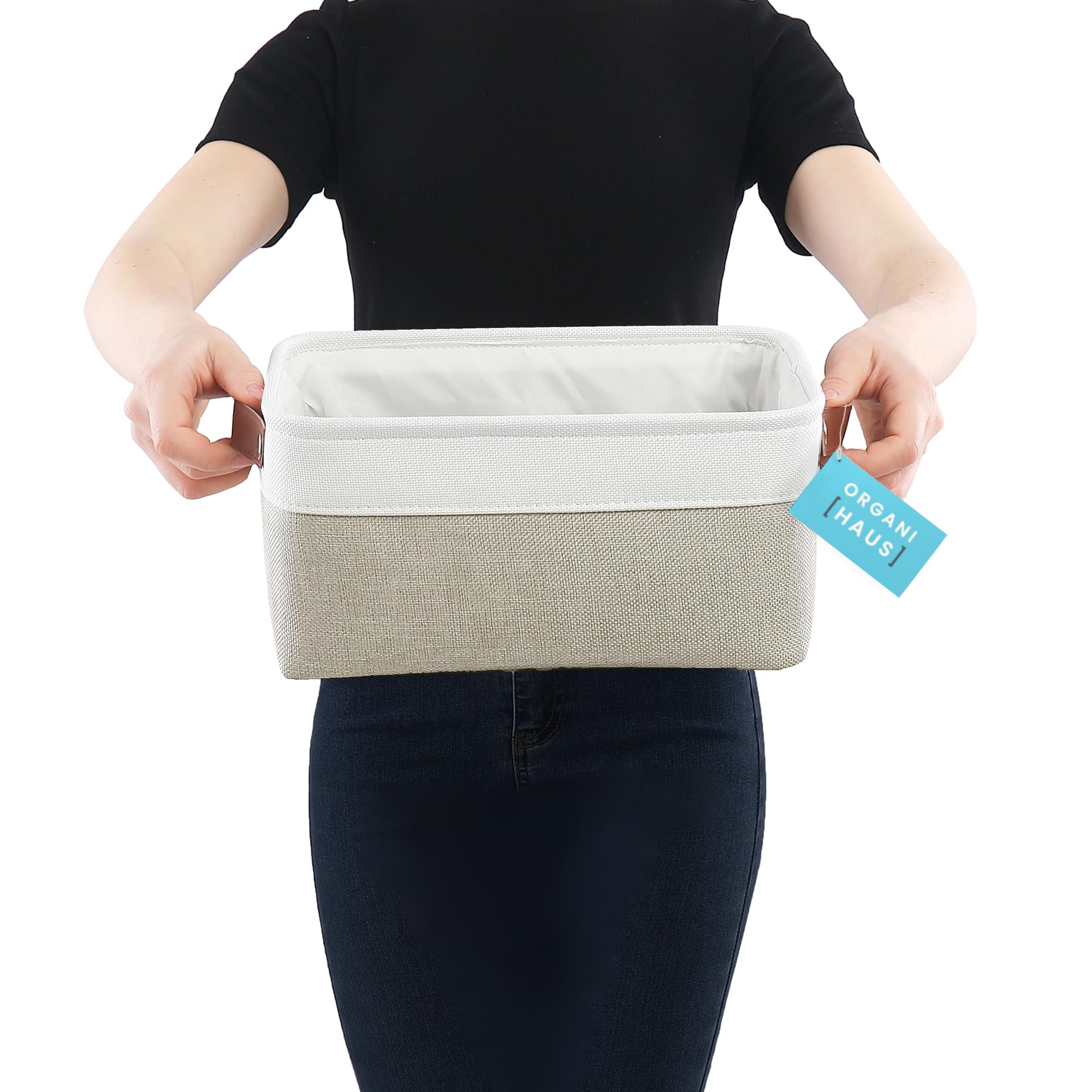 12x8in Canvas Storage Baskets (3 Count)
