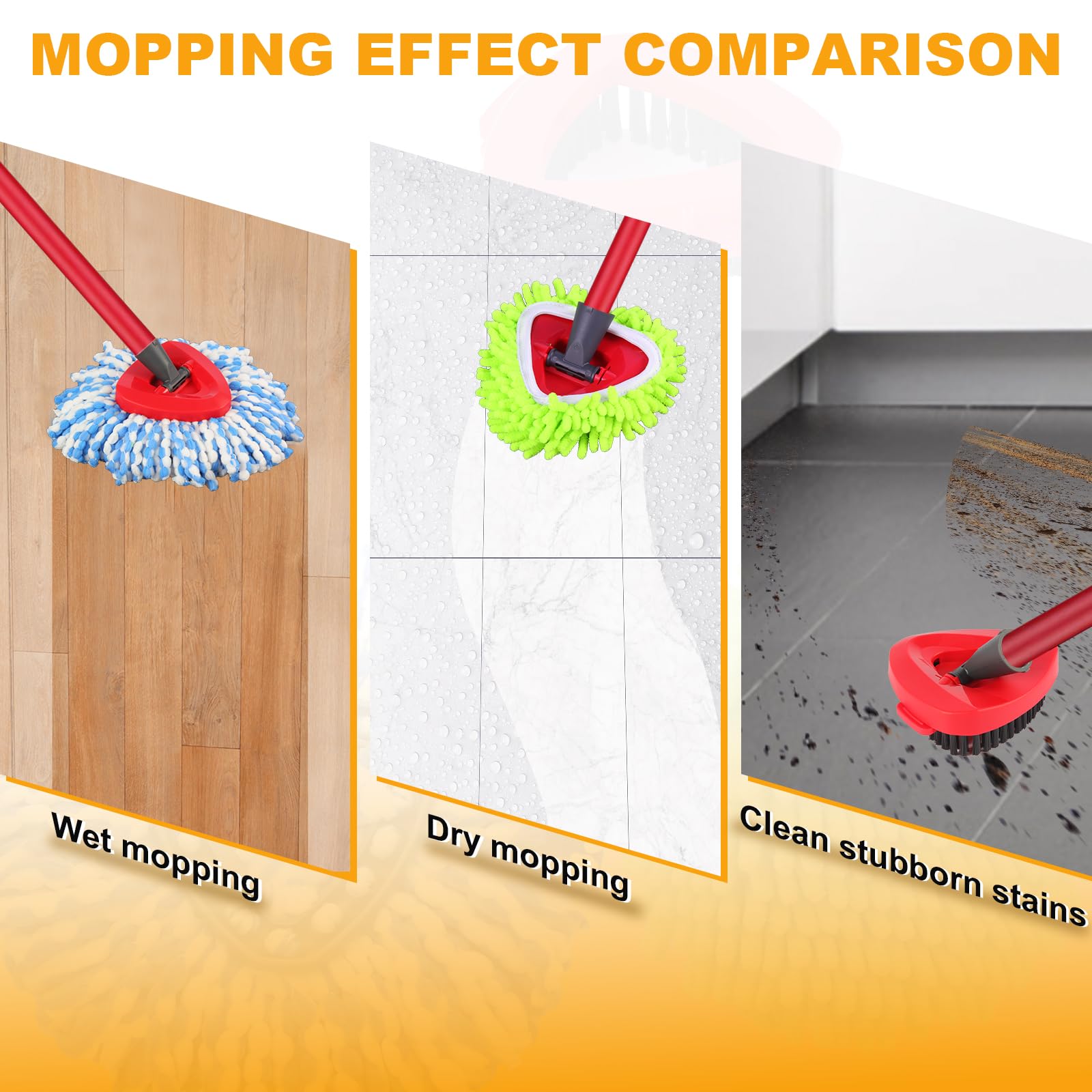 Mop Heads Replacements for OCedar RinseClean 2 Tank Spin Mop System