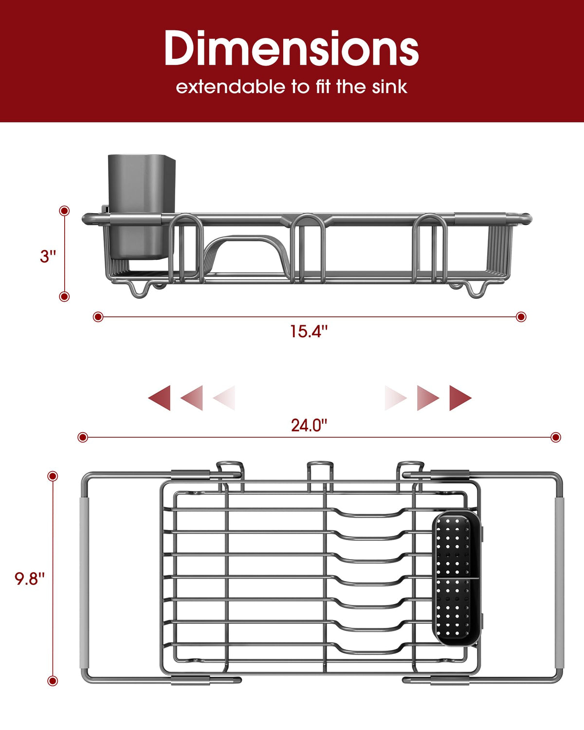 Dish Drying Rack in Sink