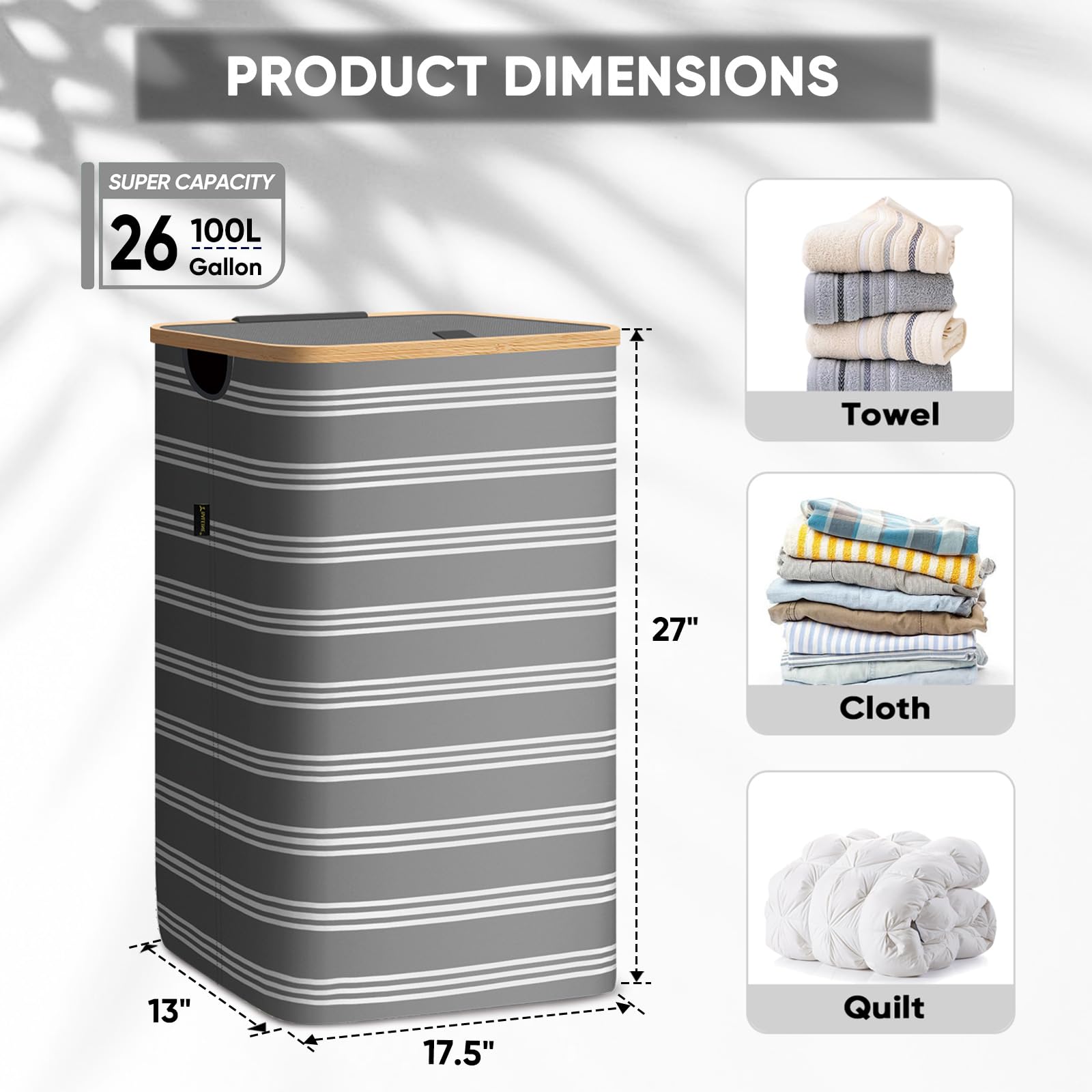 Laundry Hamper with Lid