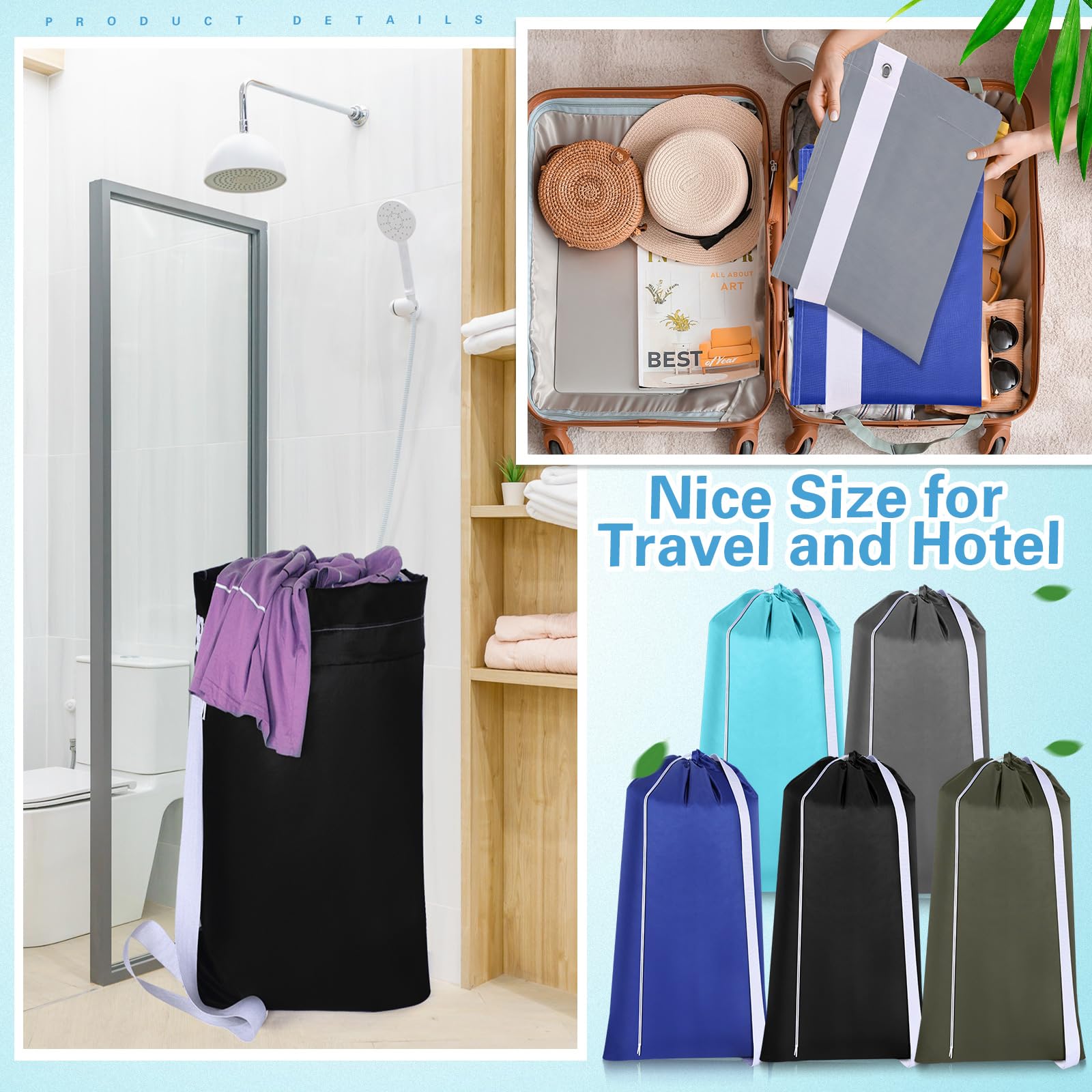 10 Pcs Nylon Extra Large Laundry Bag