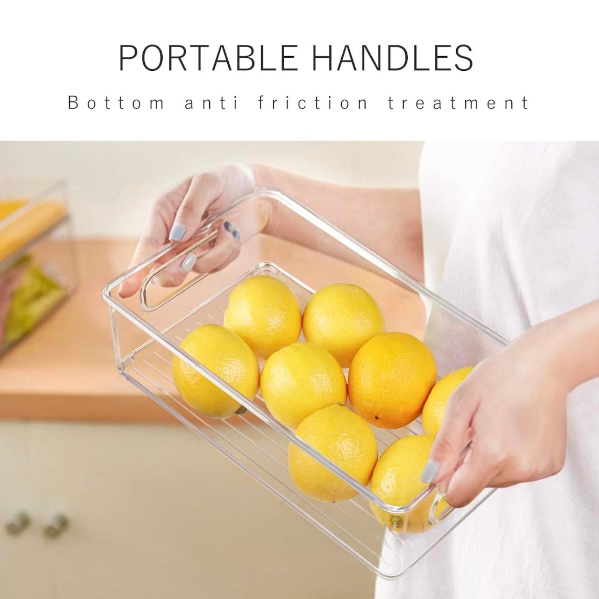 6 Pack Refrigerator Organizer Bins