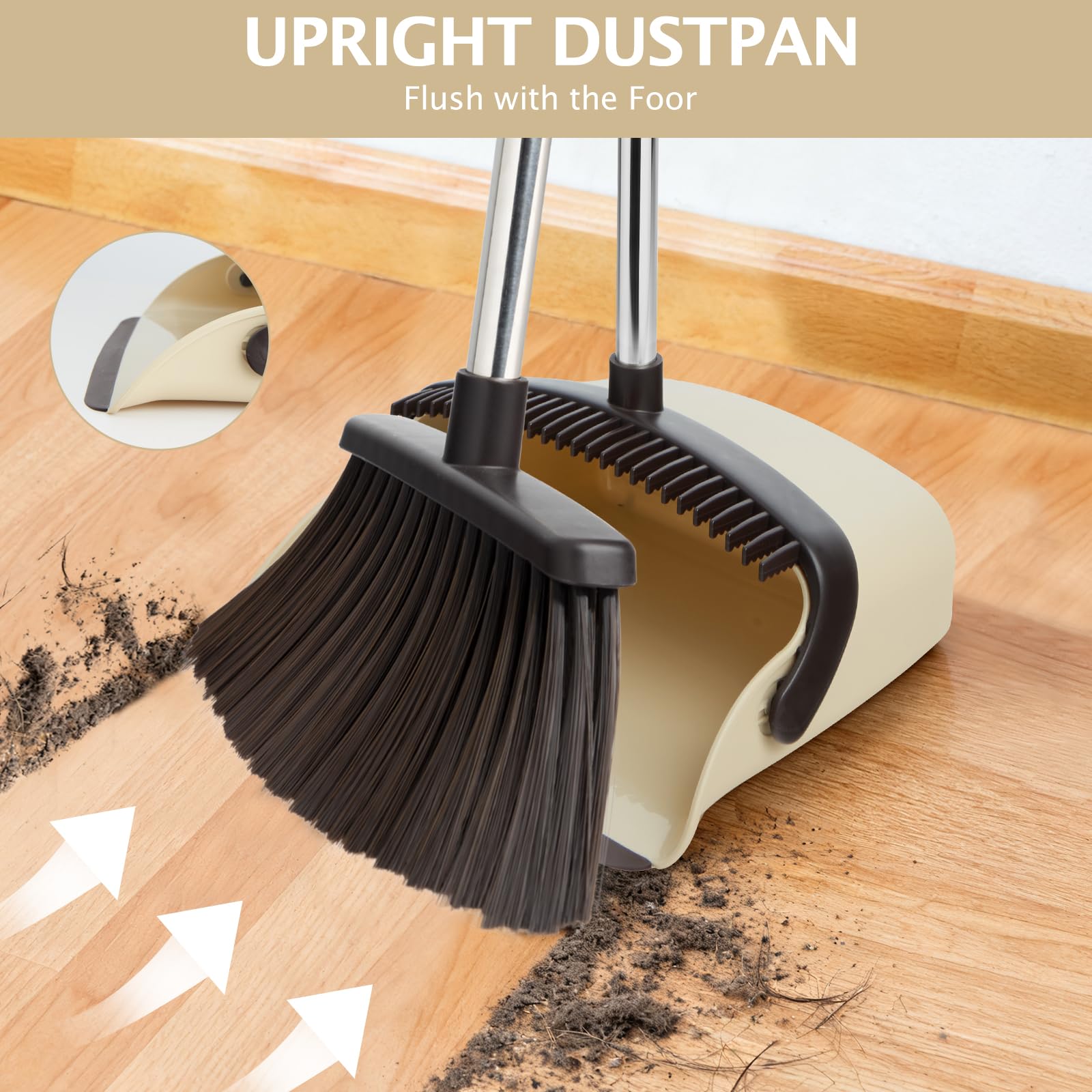 2 Pack Broom and Dustpan Combo Set (2 Count)